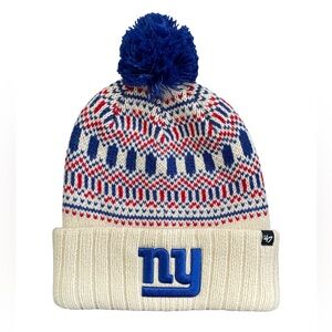 NWT New York Giants Prototype Winter Knot Cuffed Beanie with Pom Adult One Size